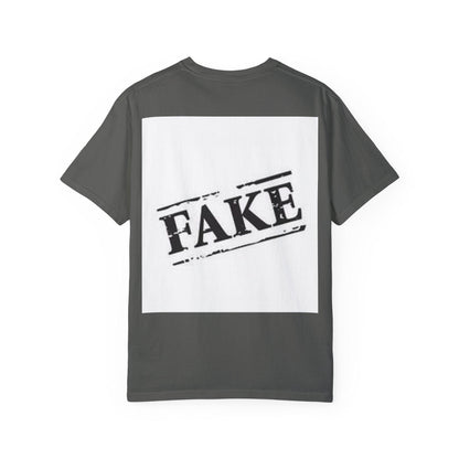 Unisex Garment-Dyed T-shirt - 'Unreal Vibes are Fake Vibes' Statement Tee