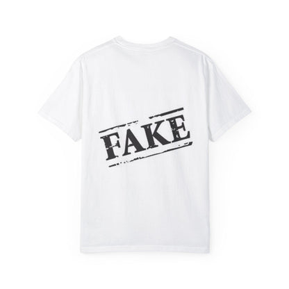 Unisex Garment-Dyed T-shirt - 'Unreal Vibes are Fake Vibes' Statement Tee