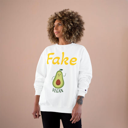 Funny Vegan Avocado Sweatshirt - Fake Vegan Humor